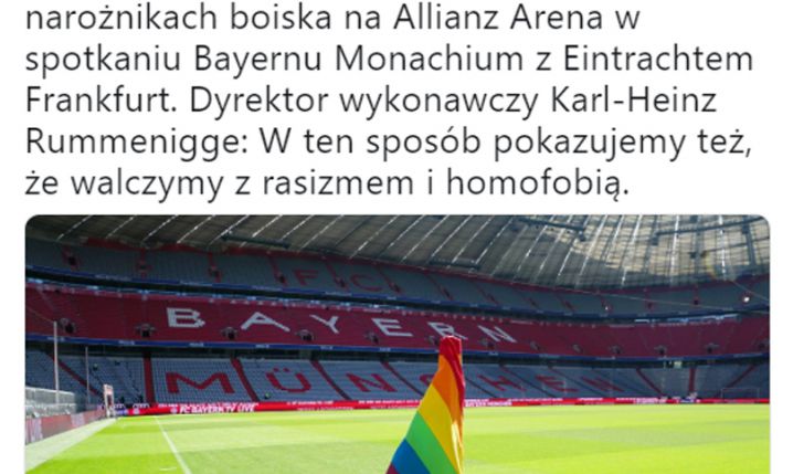 Specjalne chorągiewki na stadionie Bayernu... :D